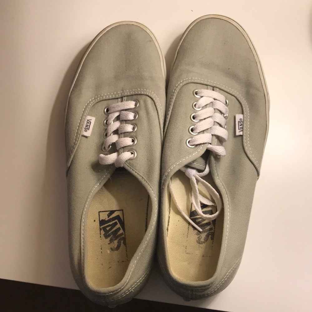 Slightly worn gray vans